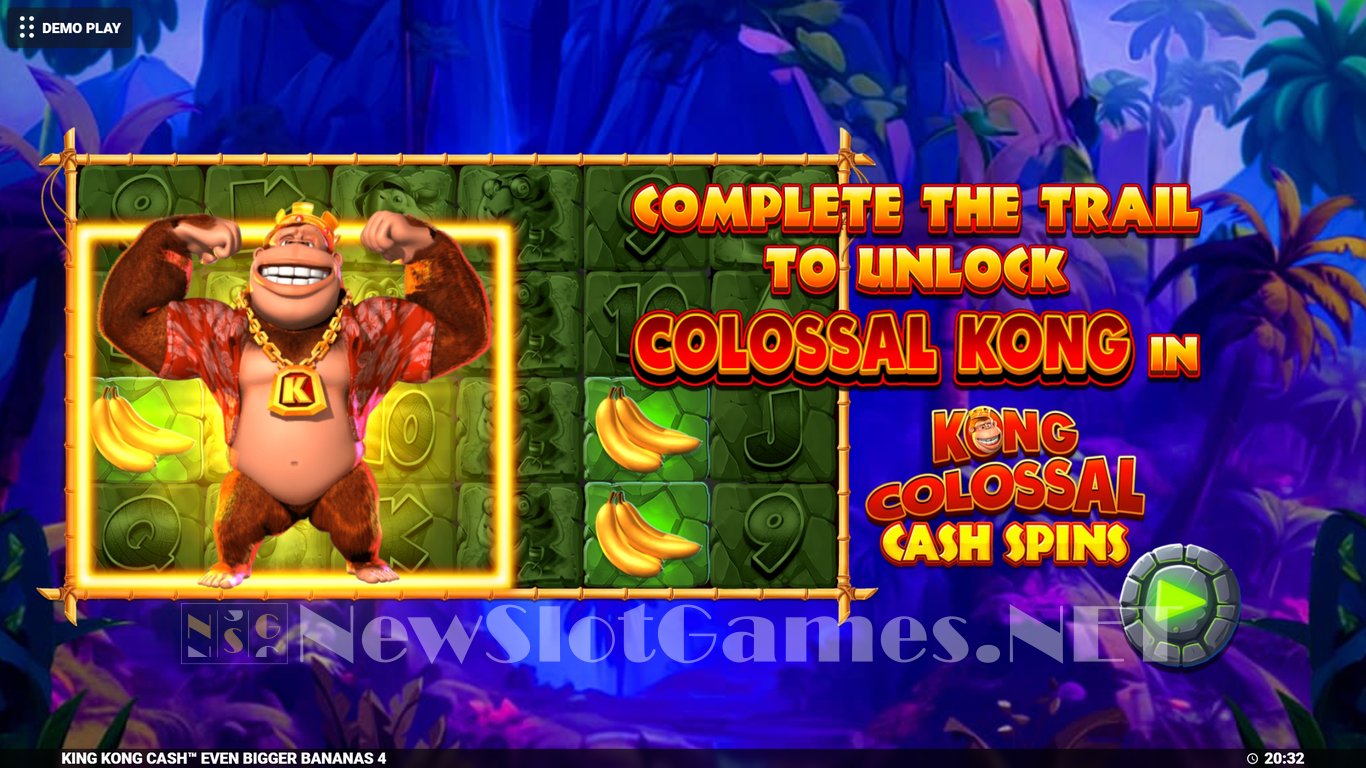 King Kong Cash Even Bigger Bananas 4 Slot Demo Image