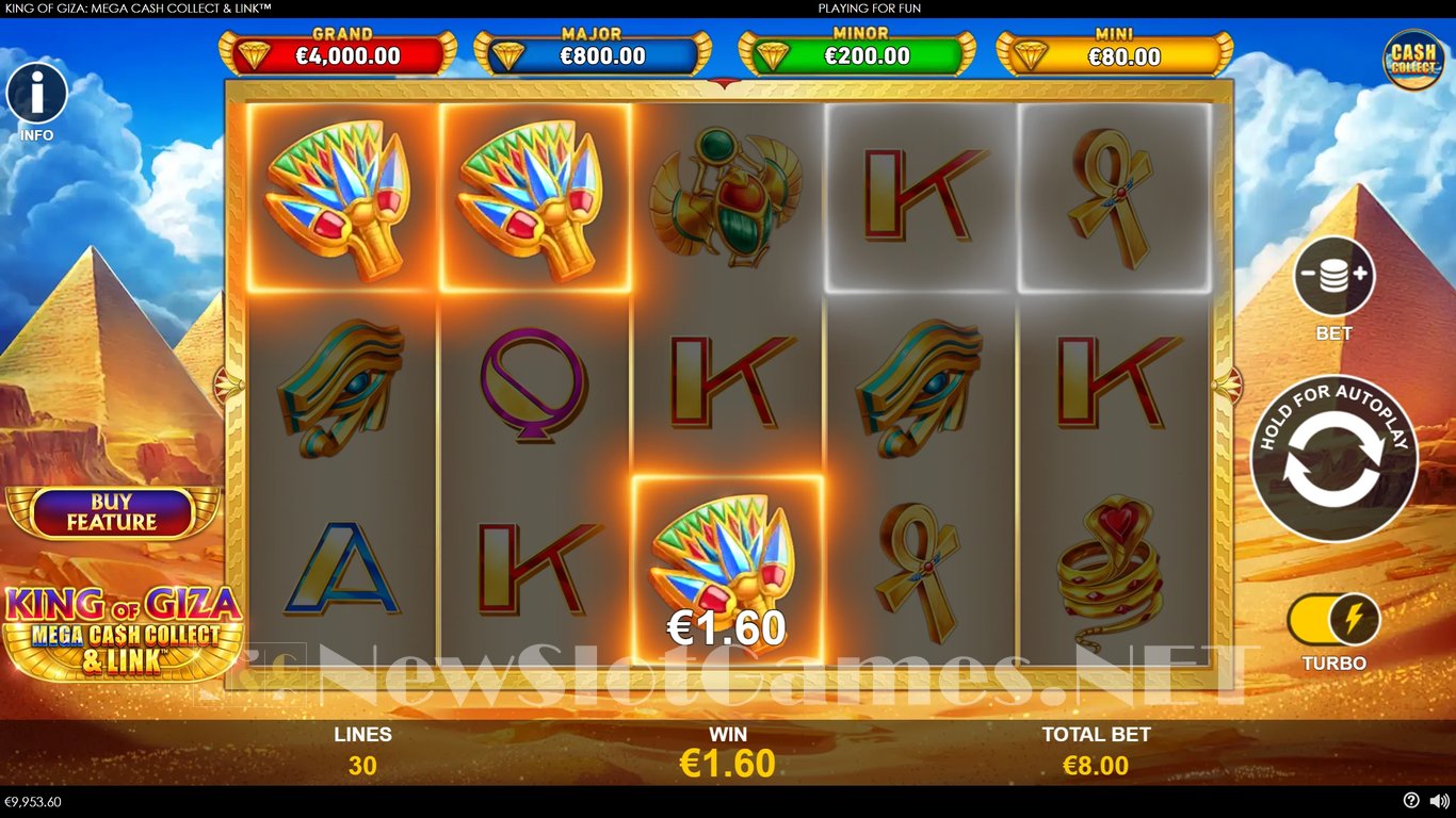 King of Giza Mega Cash Collect & Link Slot Slot Image in Demo - pic. 3