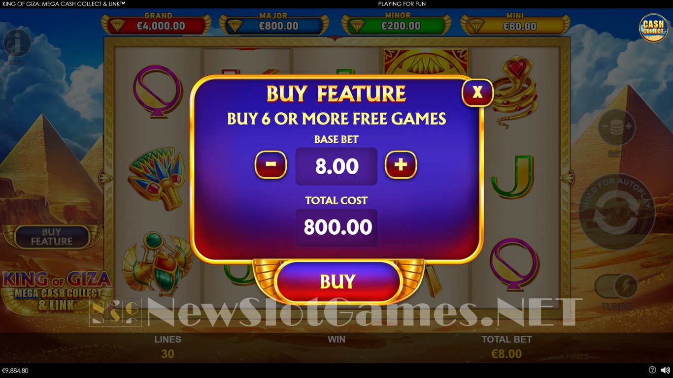 King of Giza Mega Cash Collect & Link Slot Slot Image in Demo - pic. 6