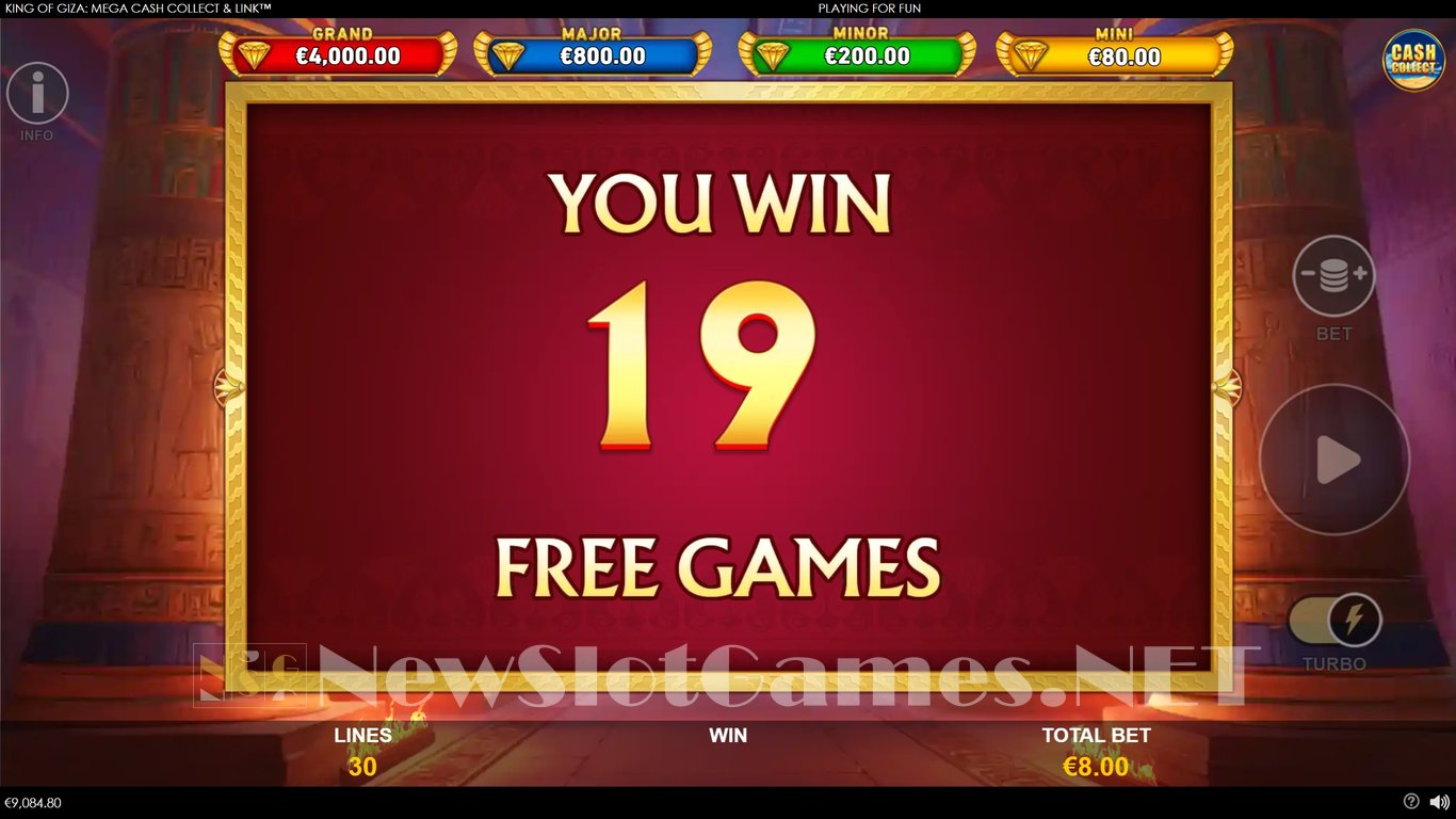 King of Giza Mega Cash Collect & Link Slot Slot Image in Demo - pic. 8