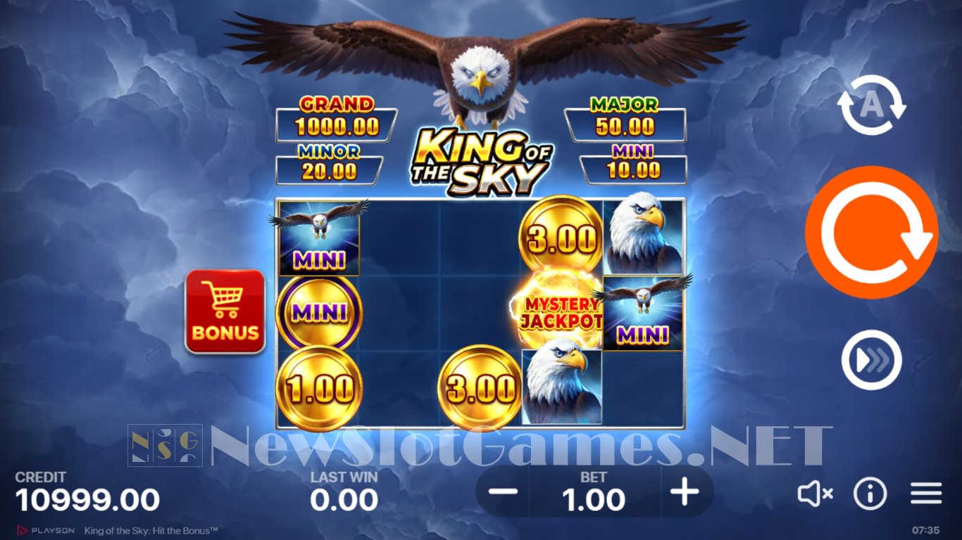 King of the Sky Hit the Bonus Slot Demo Image