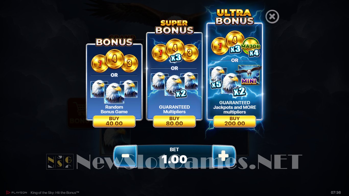King of the Sky Hit the Bonus Slot Slot Image in Demo - pic. 4