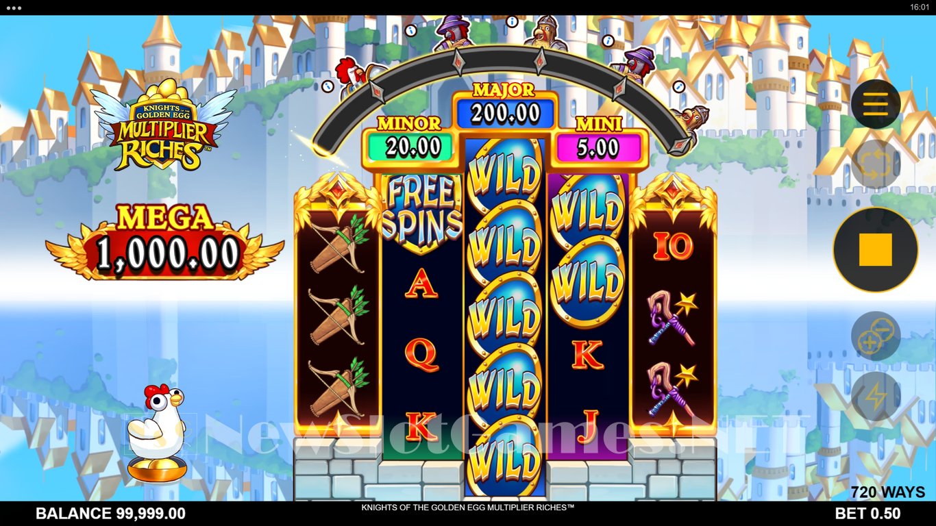 Knights of the Golden Egg Multiplier Riches Slot Demo Image