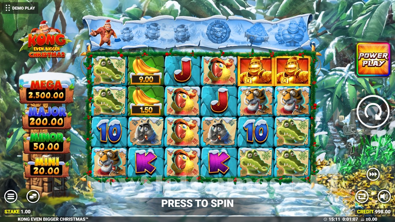 Kong Even Bigger Christmas Slot Demo Image