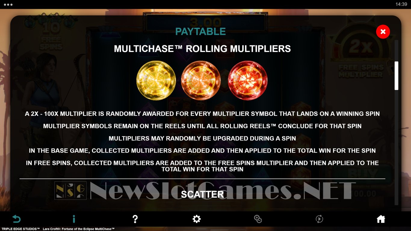 Lara Croft Fortune of the Eclipse MultiChase Slot Slot Image in Demo - pic. 6