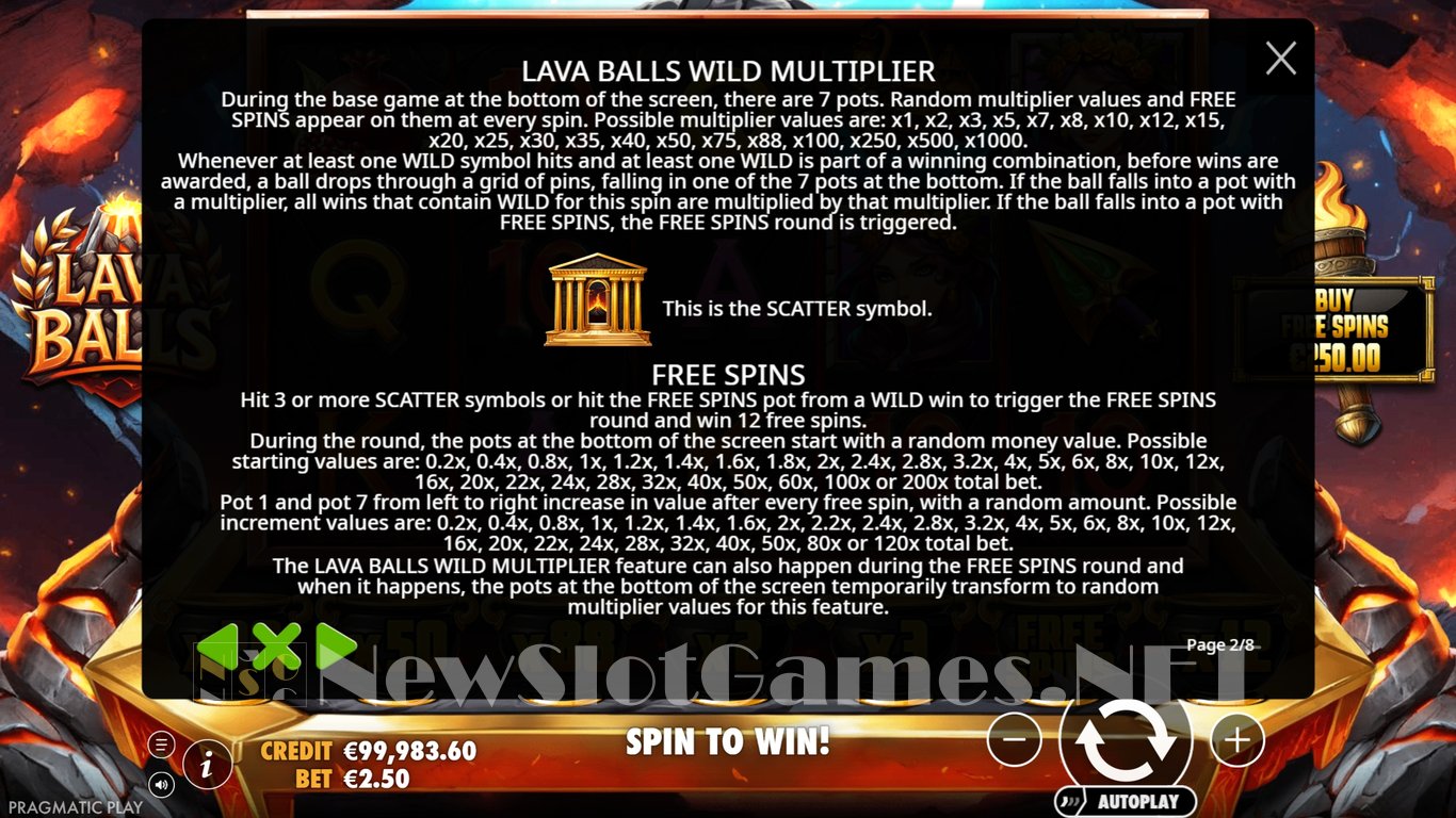 Lava Balls Slot Slot Image in Demo - pic. 5