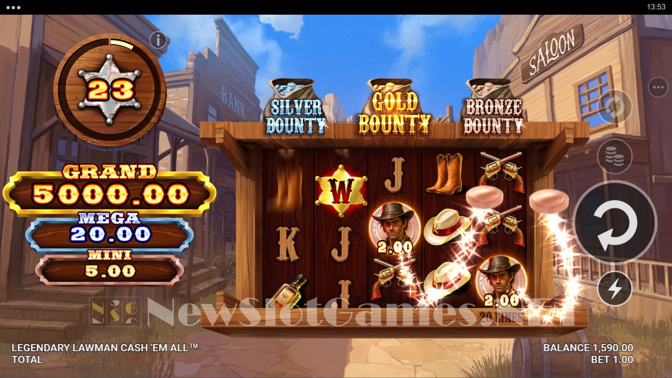 Legendary Lawman Cash Em All Slot Demo Image