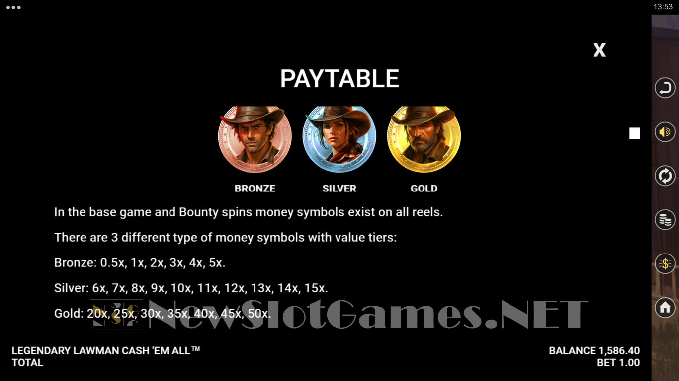 Legendary Lawman Cash Em All Slot Slot Image in Demo - pic. 5