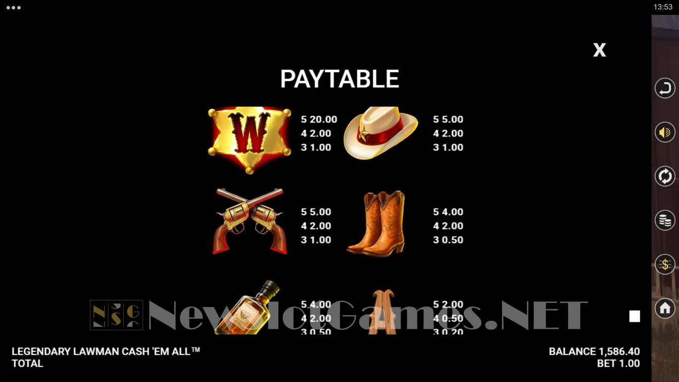 Legendary Lawman Cash Em All Slot Slot Image in Demo - pic. 7