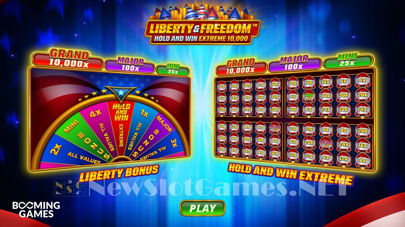 Liberty and Freedom Hold and Win Extreme 10,000 Slot Demo Image