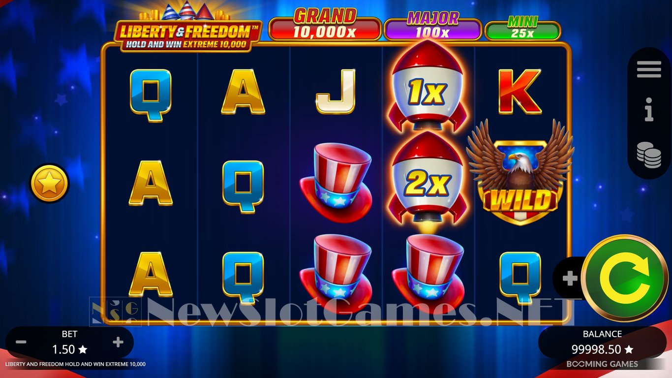 Liberty and Freedom Hold and Win Extreme 10,000 Slot Slot Image in Demo - pic. 2