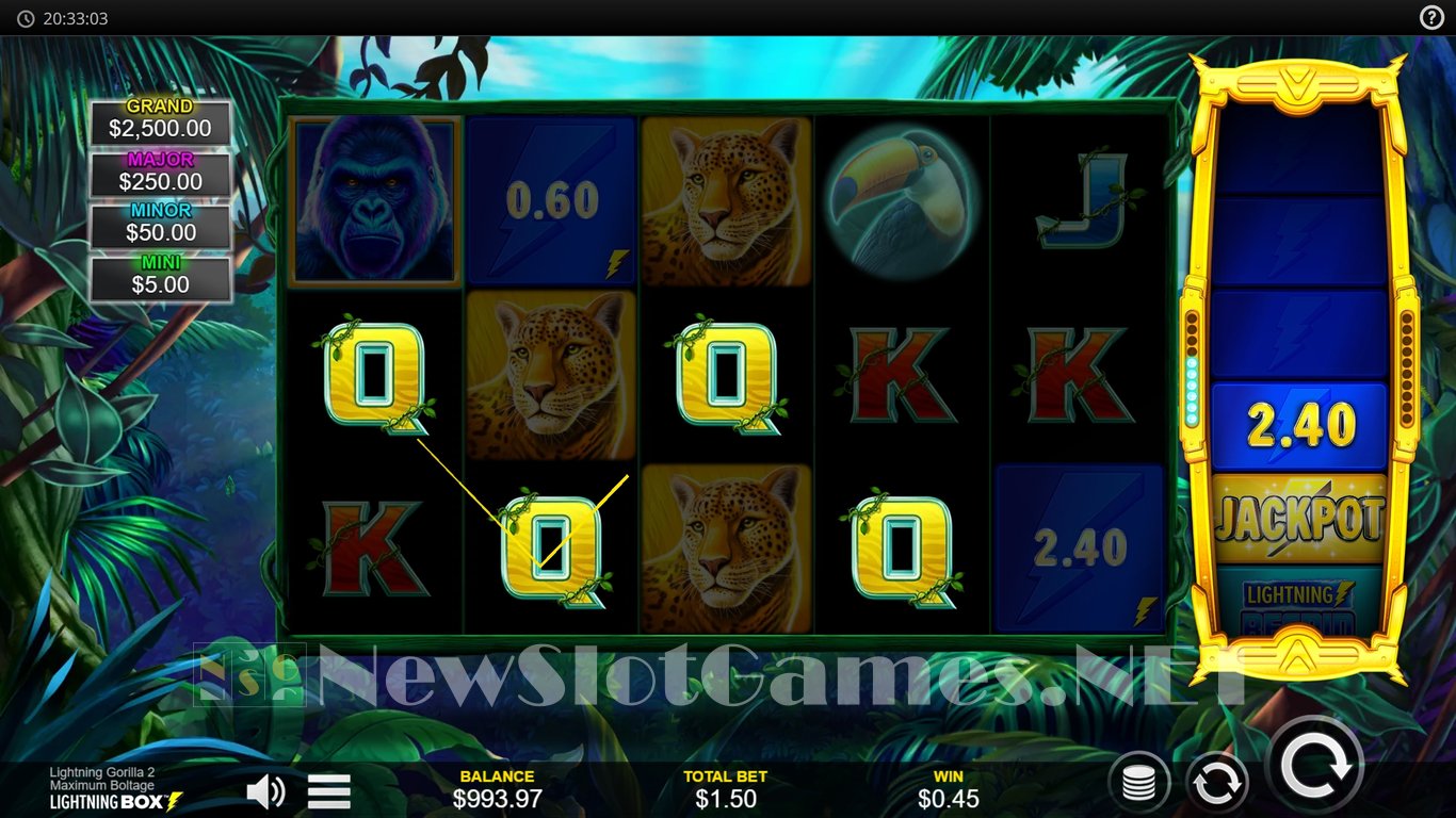 Lightning Gorilla 2 Maximum Boltage Slot Slot Image in Demo - pic. 6