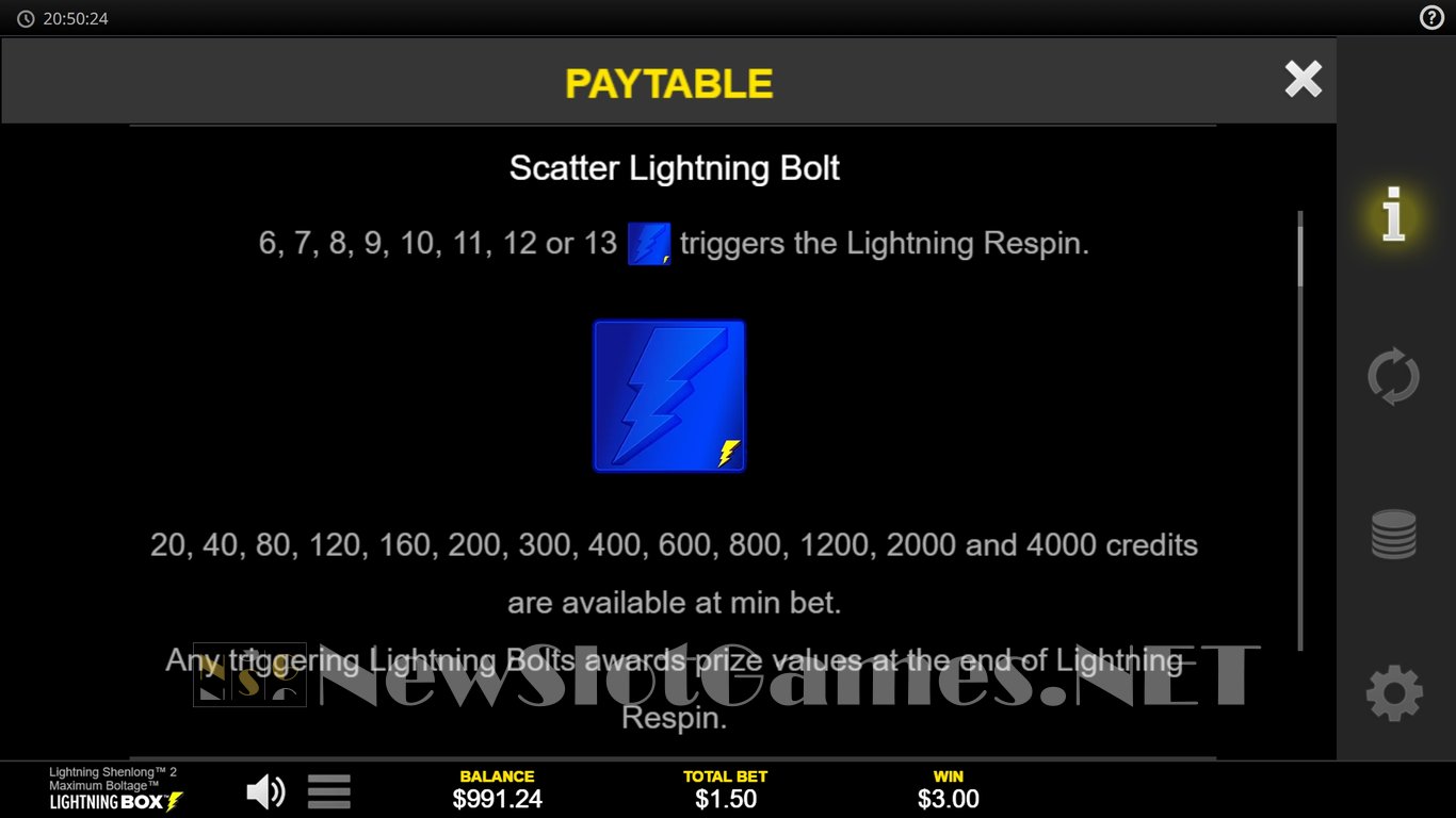 Lightning ShenLong 2 Maximum Boltage Slot Slot Image in Demo - pic. 8