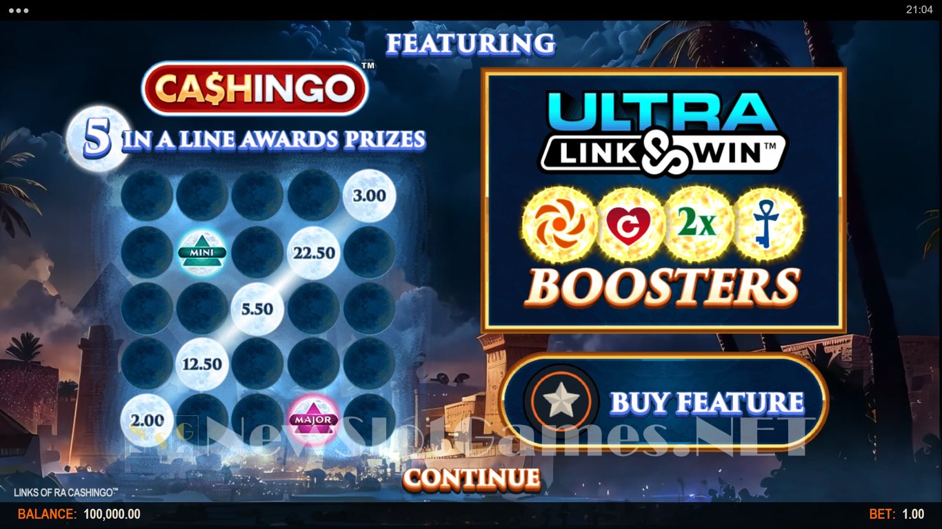 Links of Ra Cashingo Slot Demo Image