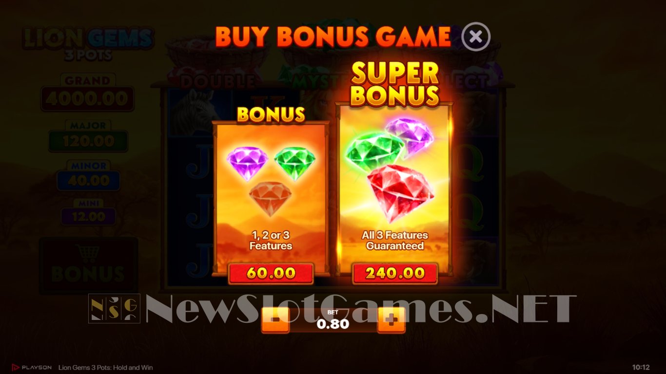 Lion Gems 3 Pots Hold and Win Slot Slot Image in Demo - pic. 3