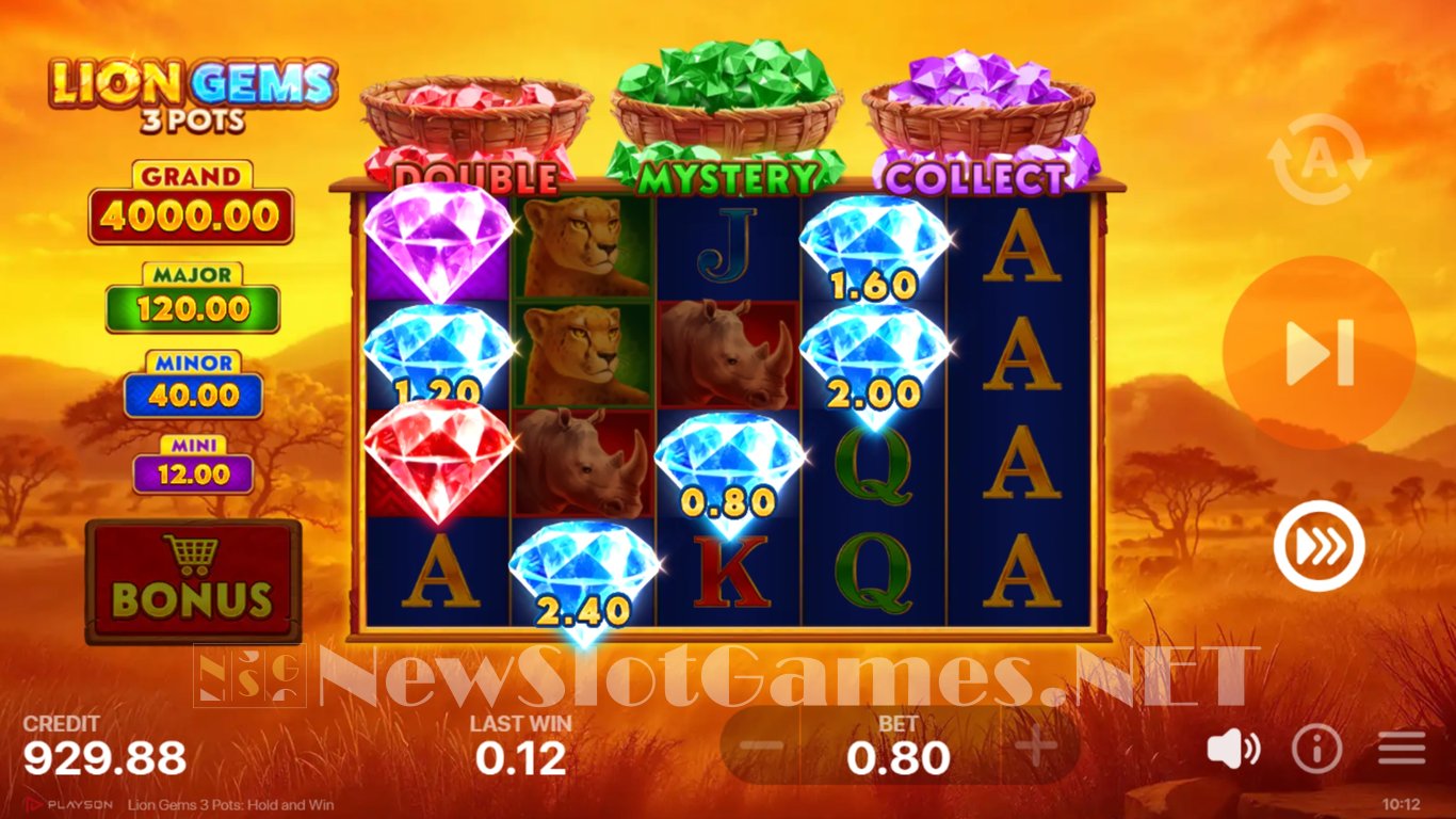 Lion Gems 3 Pots Hold and Win Slot Slot Image in Demo - pic. 7
