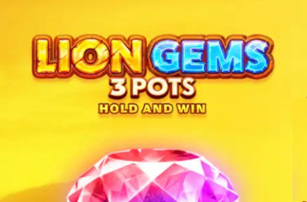 Lion Gems 3 Pots Hold and Win Slot Logo