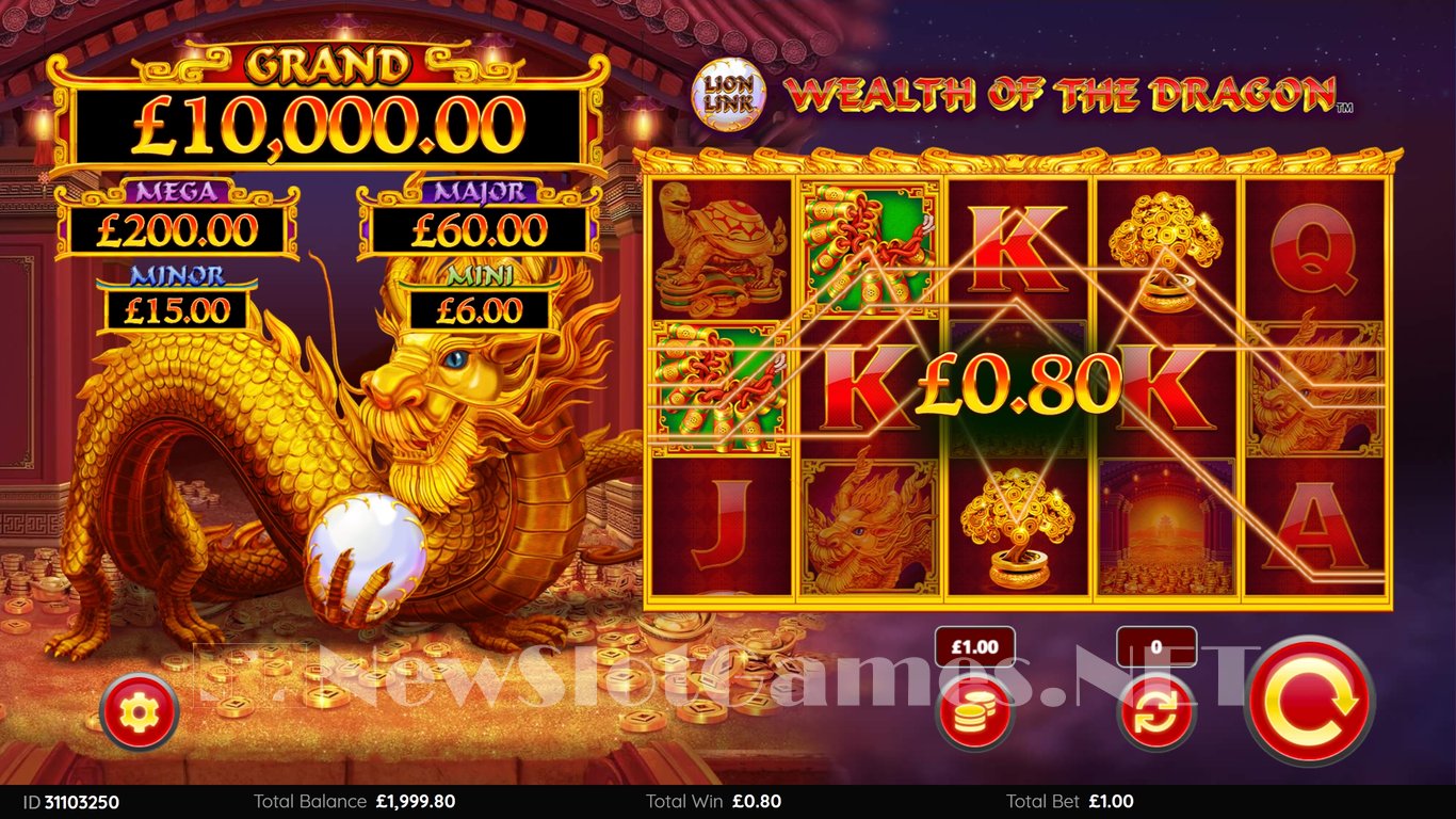 Lion Link Wealth of the Dragon Slot Demo Image