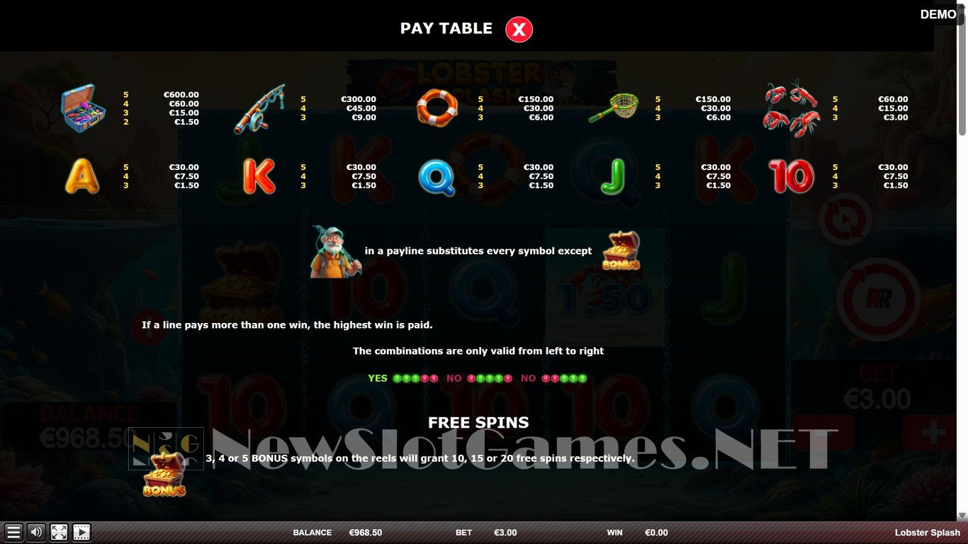 Lobster Splash Slot Slot Image in Demo - pic. 3