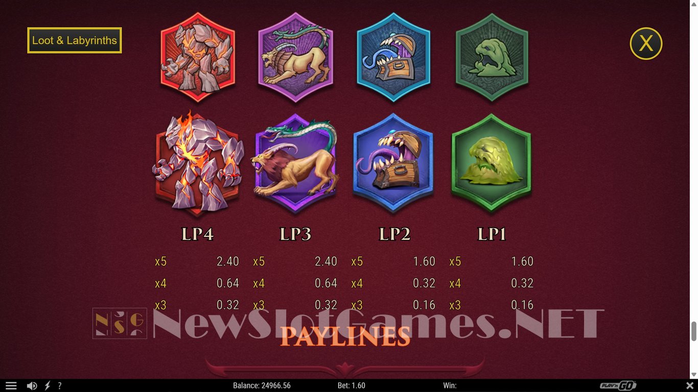 Loot & Labyrinths Slot Slot Image in Demo - pic. 10