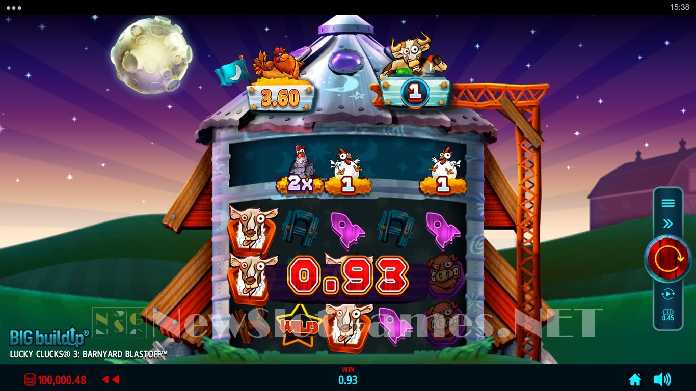 Lucky Clucks 3 Barnyard Blastoff Slot Demo Image