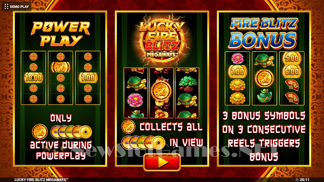 Lucky Fire Blitz Megaways Slot Demo Image