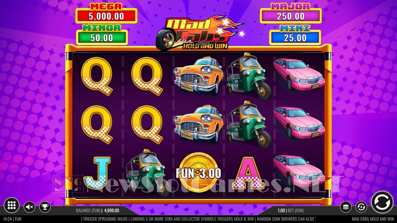 Mad Cabs Hold & Win Slot Demo Image