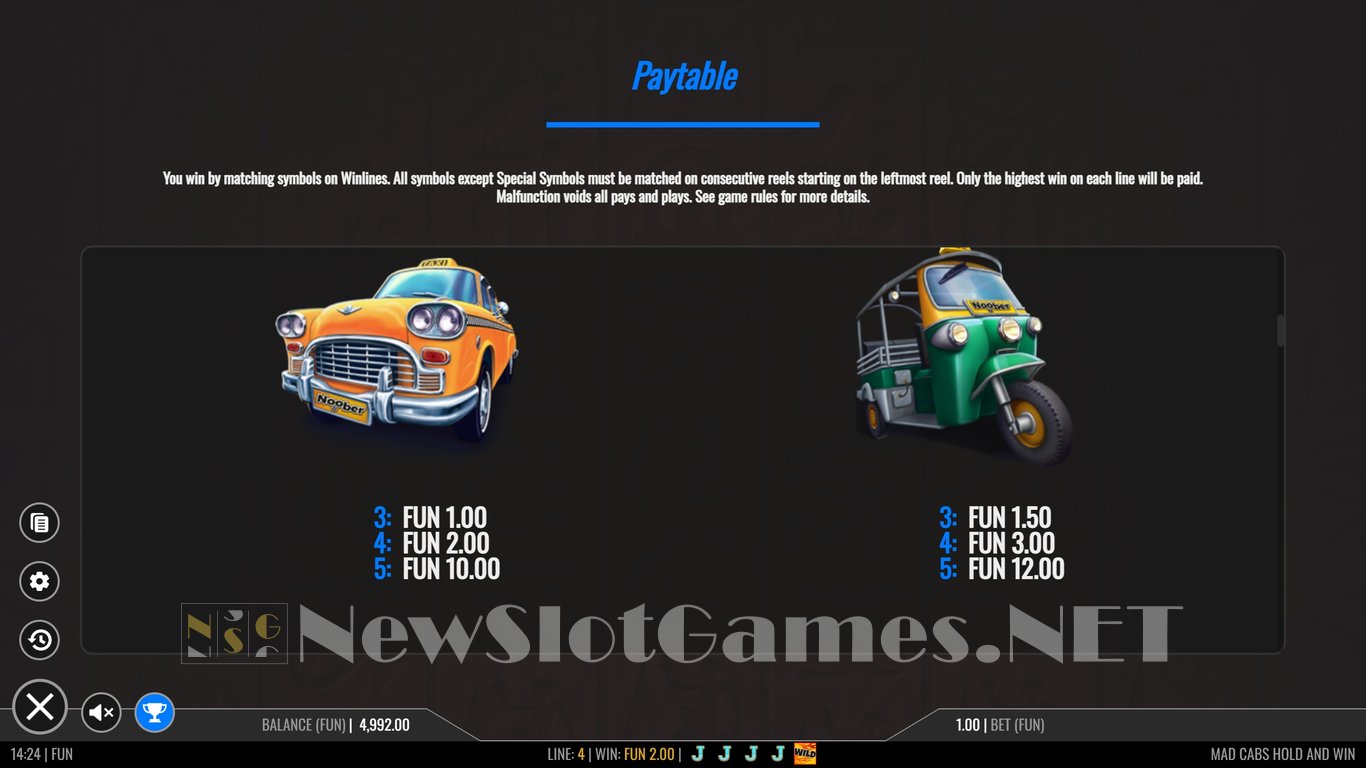 Mad Cabs Hold & Win Slot Slot Image in Demo - pic. 7