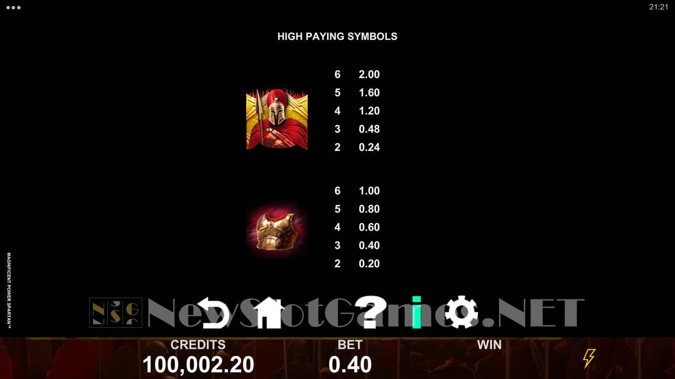 Magnificent Power Spartan Slot Slot Image in Demo - pic. 6