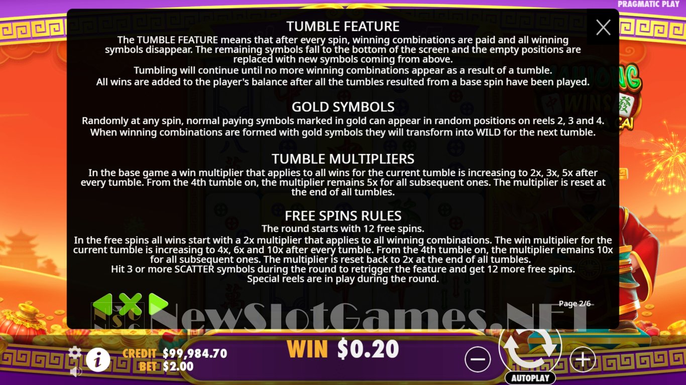 Mahjong Wins Gong Xi Fa Cai Slot Slot Image in Demo - pic. 9