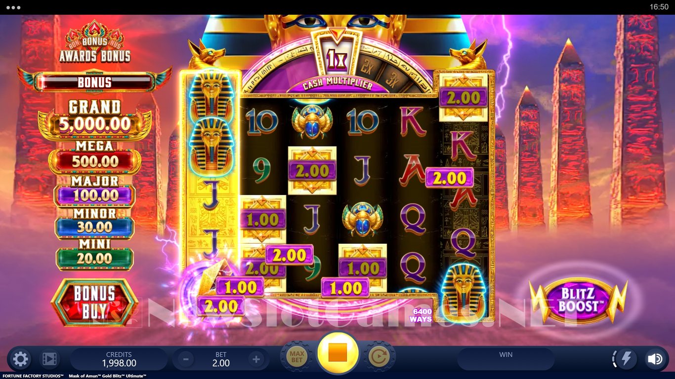 Mask Of Amun Gold Blitz Ultimate Slot Demo Image