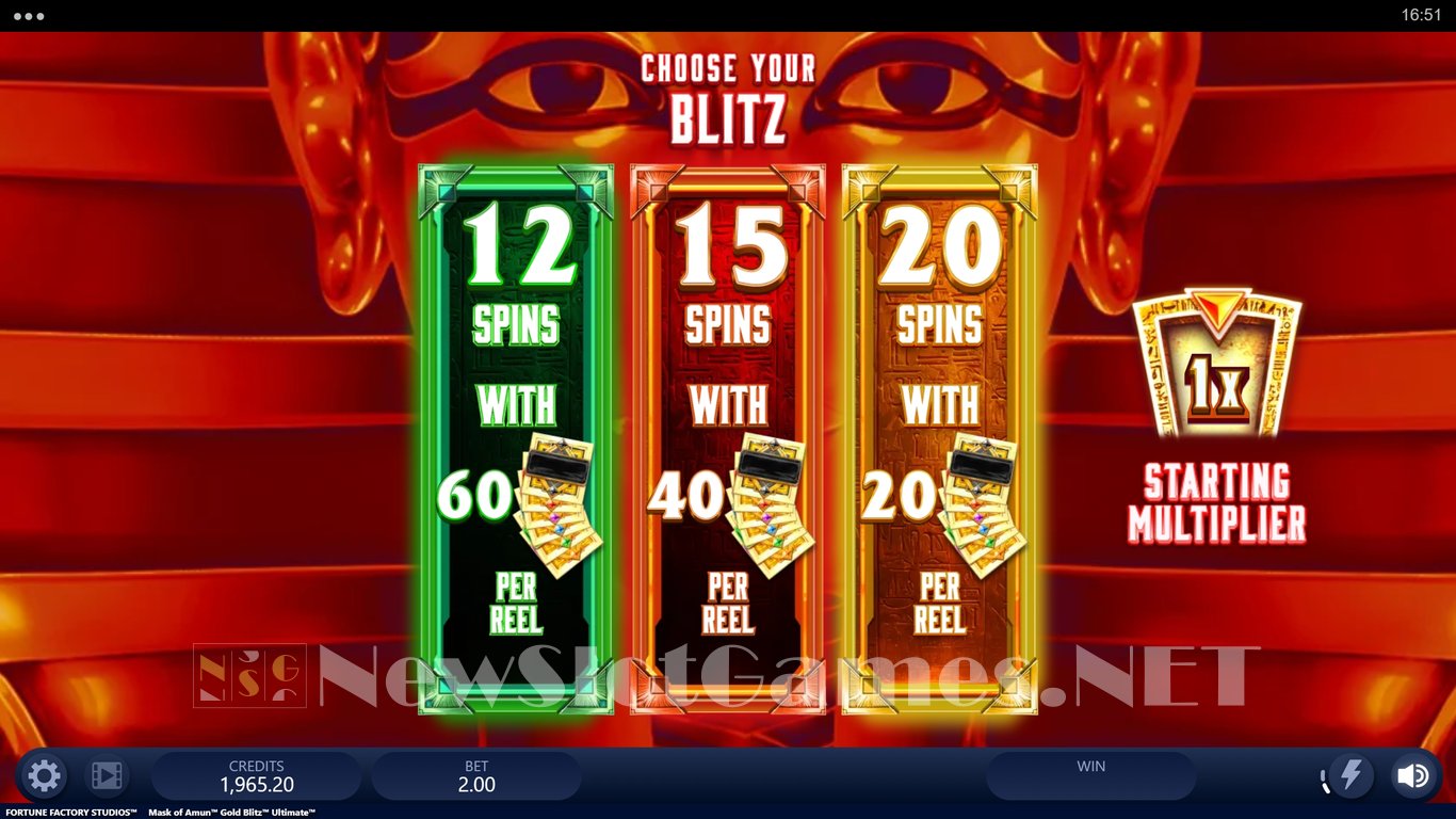 Mask Of Amun Gold Blitz Ultimate Slot Slot Image in Demo - pic. 13