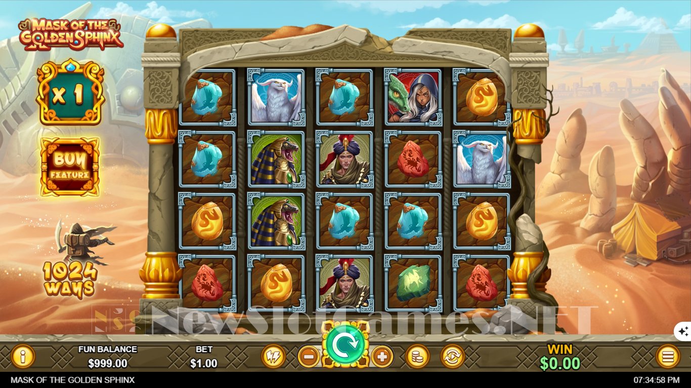 Mask of the Golden Sphinx Slot Demo Image