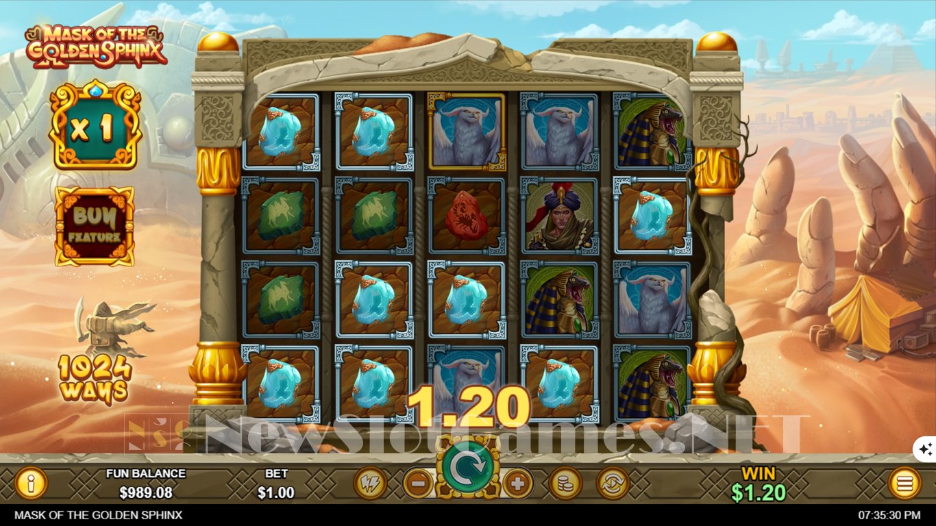 Mask of the Golden Sphinx Slot Slot Image in Demo - pic. 5
