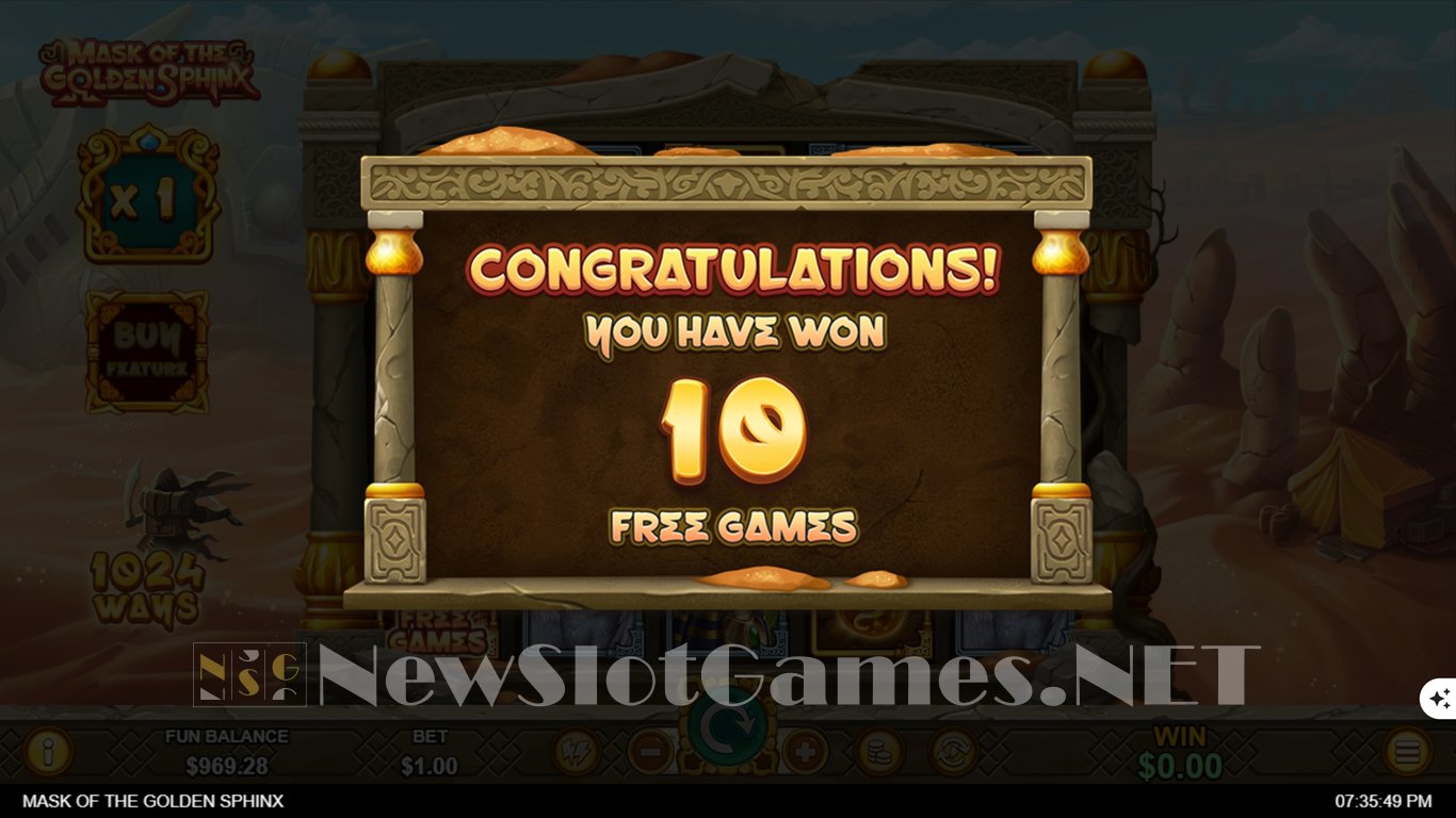 Mask of the Golden Sphinx Slot Slot Image in Demo - pic. 8