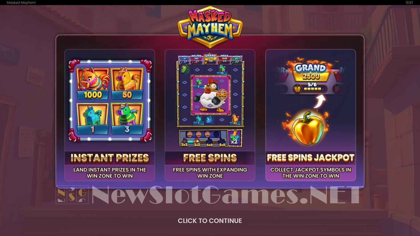Masked Mayhem Slot Demo Image