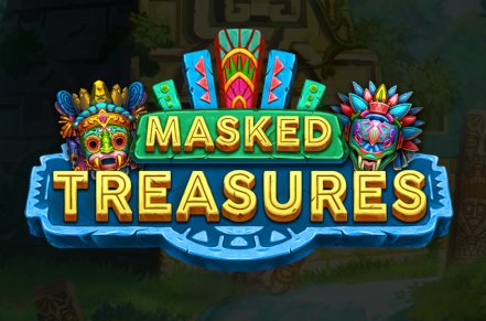 Masked Treasures Slot Logo