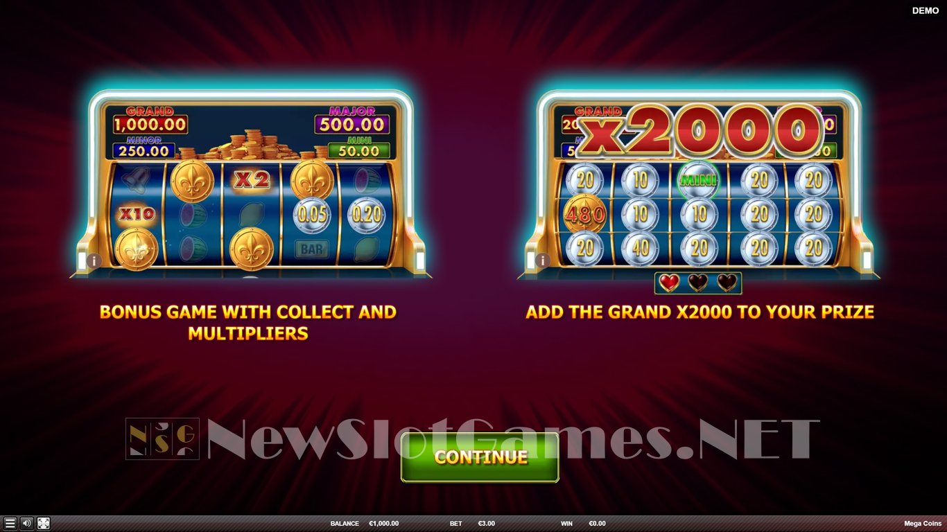 Mega Coins Slot Demo Image