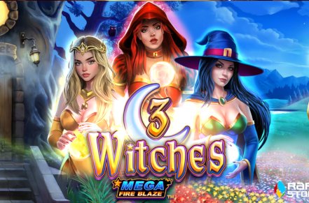 Mega Fire Blaze 3 Witches Slot Logo