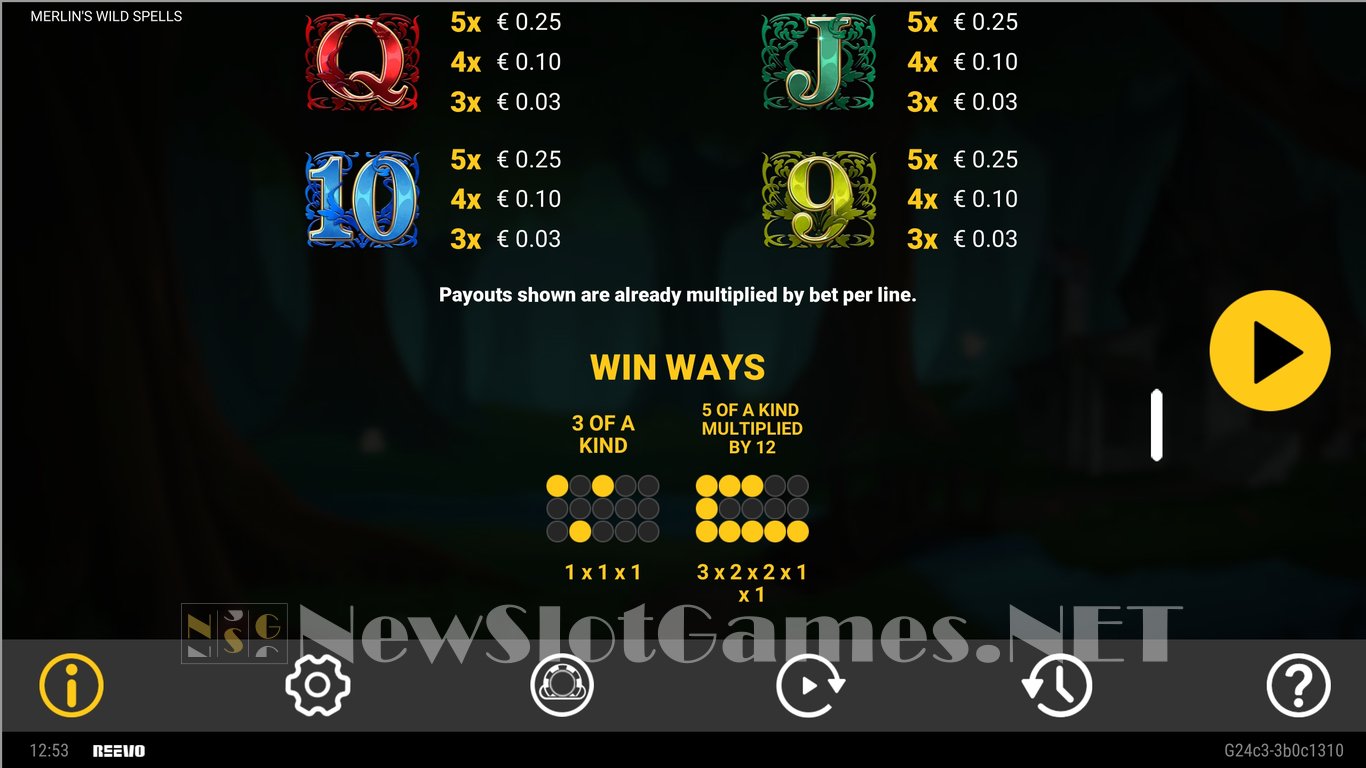 Merlins Wild Spells Slot Slot Image in Demo - pic. 6