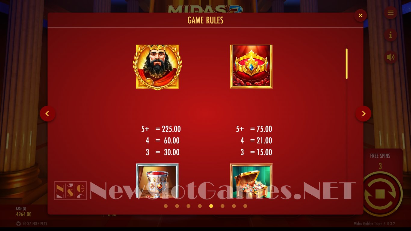 Midas Golden Touch 3 Slot Slot Image in Demo - pic. 13