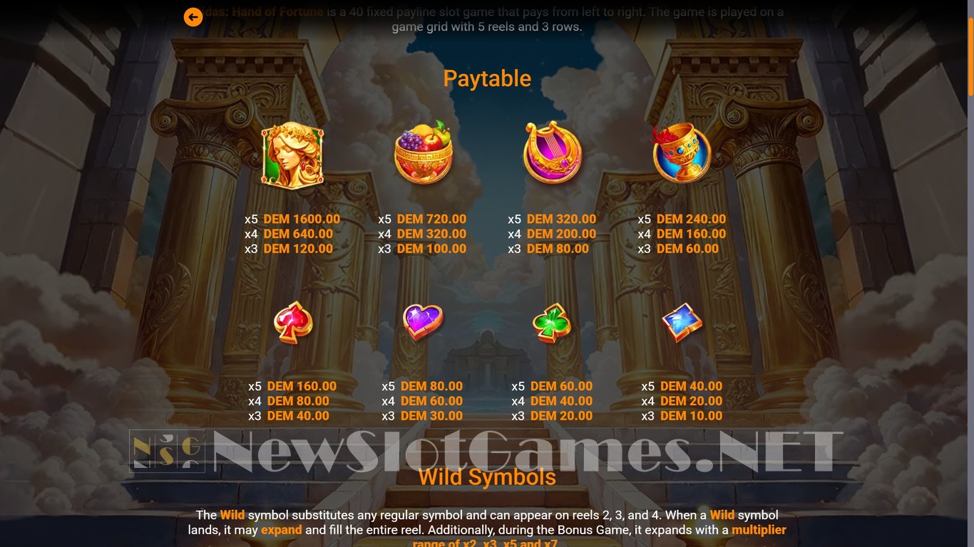 Midas Hand of Fortune Slot Slot Image in Demo - pic. 10