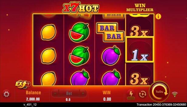 Hot Hot Fruit Slot Interface