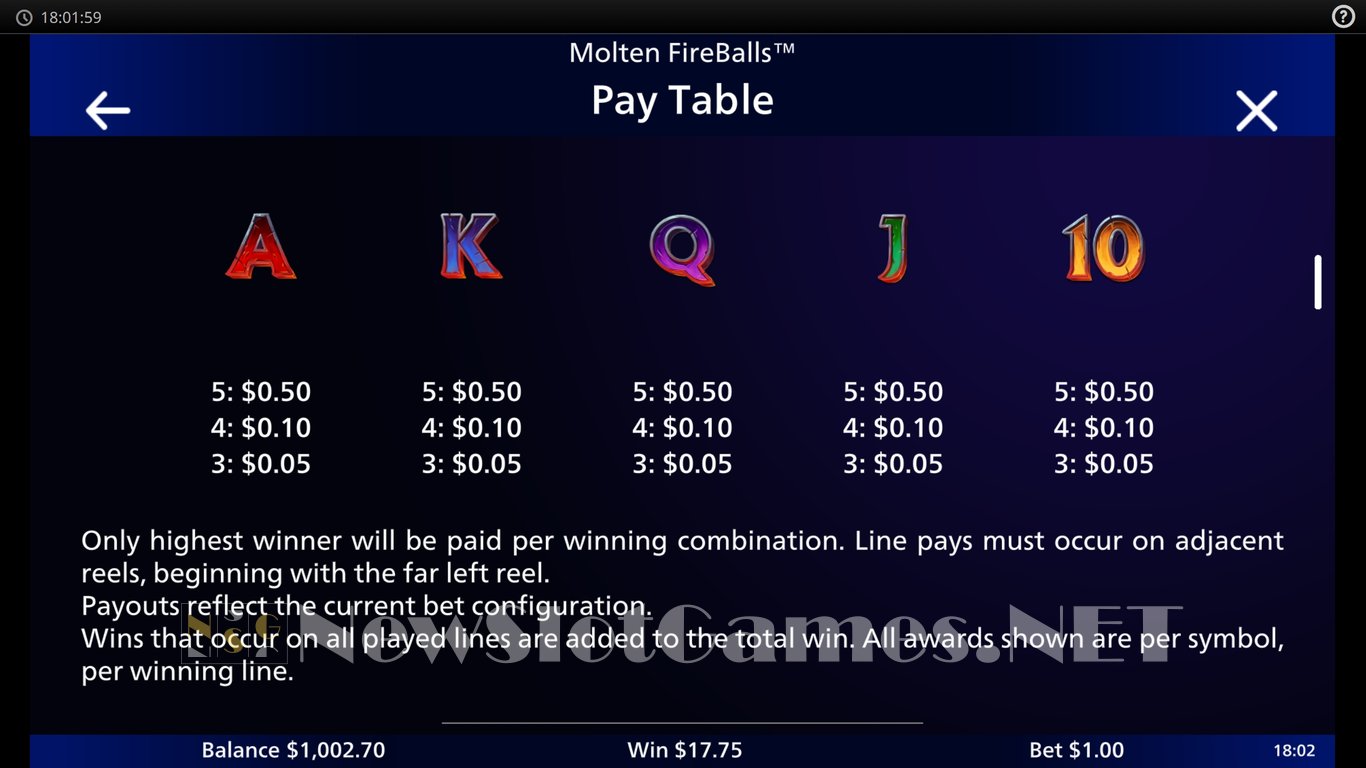 Molten Fireballs Slot Slot Image in Demo - pic. 11