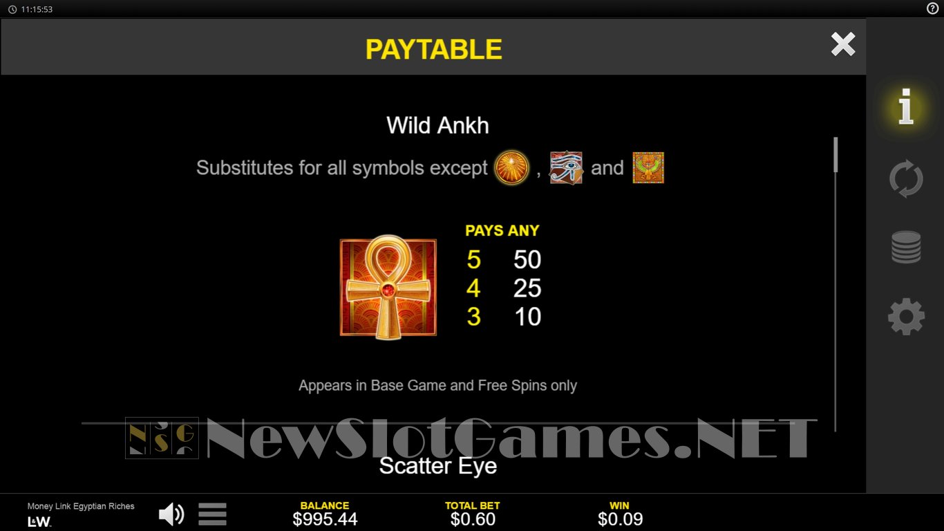 Money Link Egyptian Riches Slot Slot Image in Demo - pic. 6