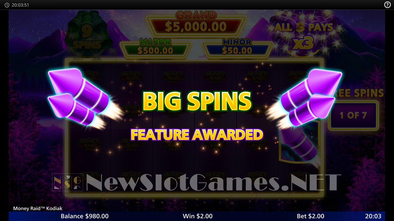 Money Raid Kodiak Slot Slot Image in Demo - pic. 7