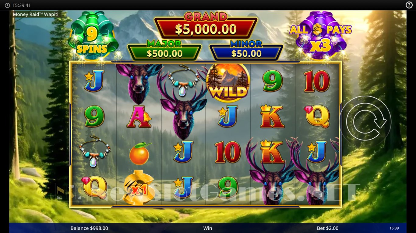 Money Raid Wapiti Slot Demo Image