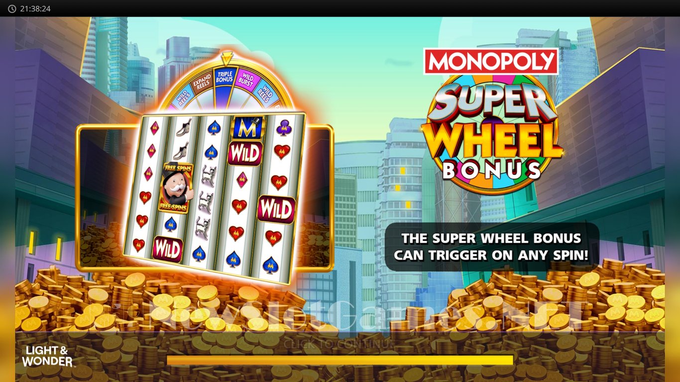 Monopoly Super Wheel Bonus Slot Demo Image