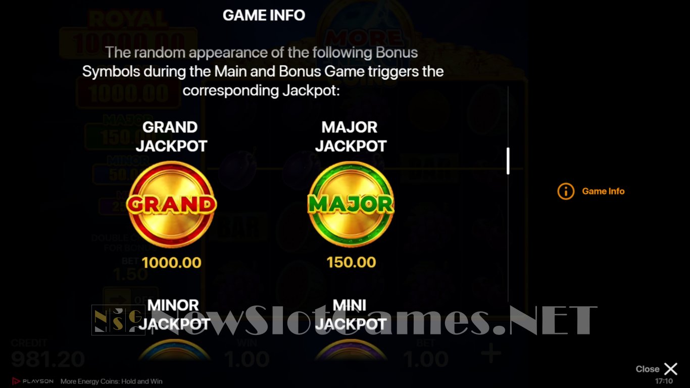 More Energy Coins Hold and Win Slot Slot Image in Demo - pic. 7