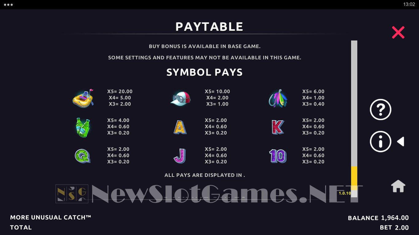 More Unusual Catch Slot Slot Image in Demo - pic. 11